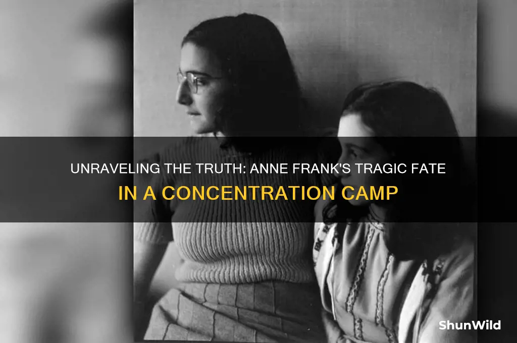 was anne frank murdered in a concentration camp