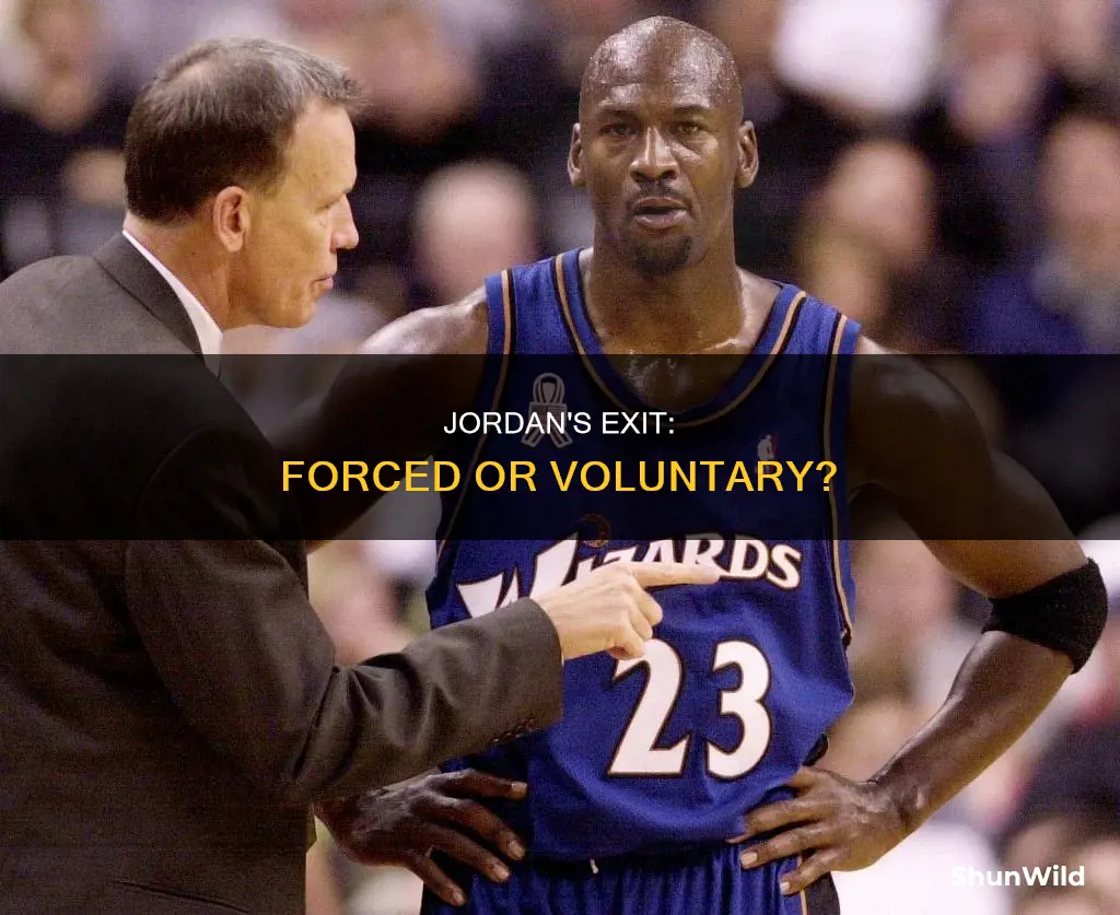 was jordan forced to leave basketball