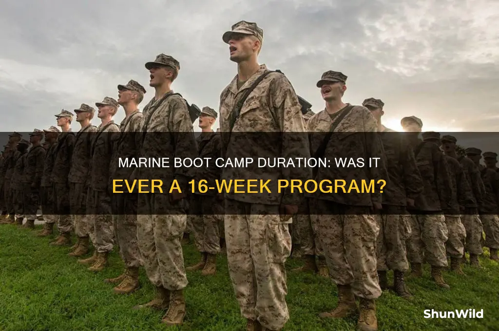 was marine boot camp ever 16 weeks
