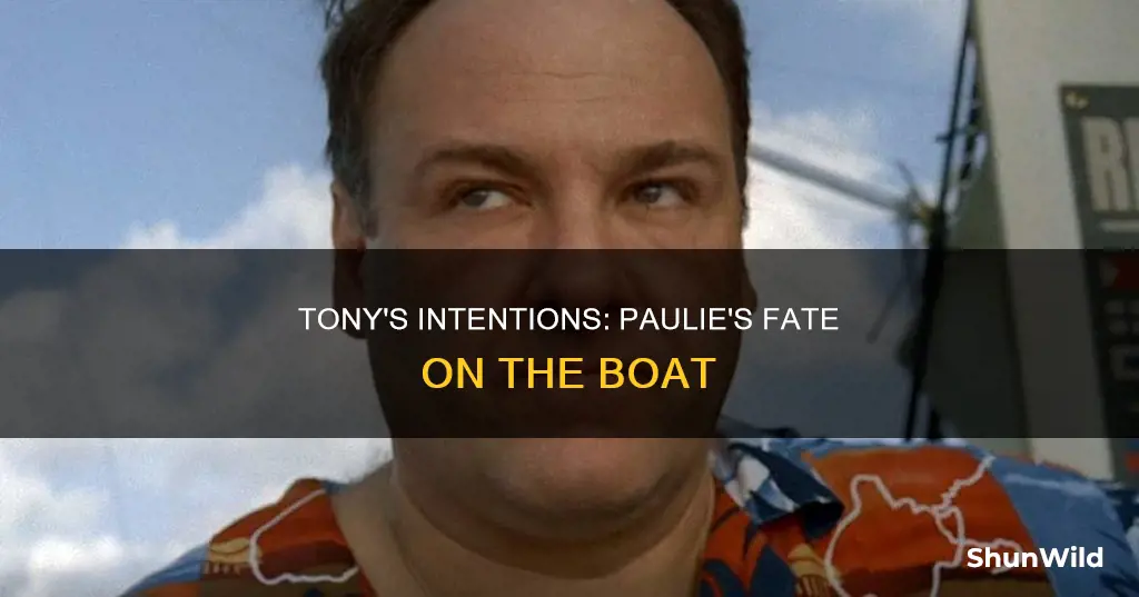 was tony going to kill paulie on the boat