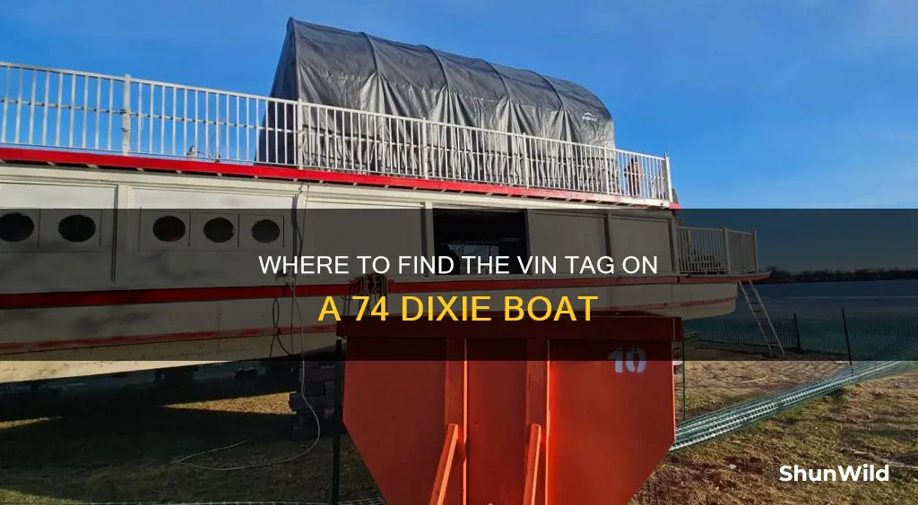 were does vin tag go on a 74 dixie boat