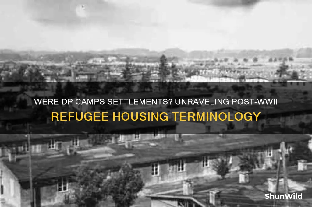 were dp camps called settlements