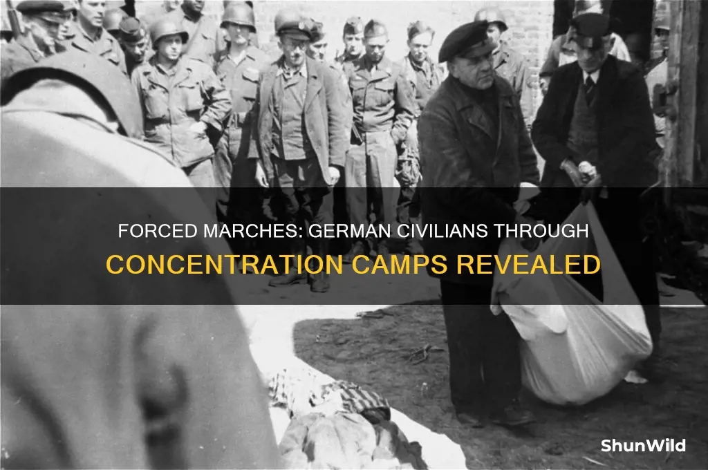 were german civilians firced to march through gedrman concentration camps