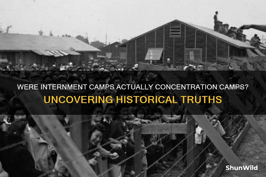 were internment camps called concentration camps
