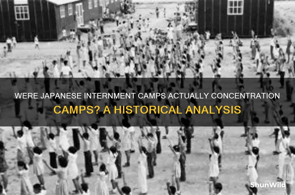 were japanese internment camps concentration camps