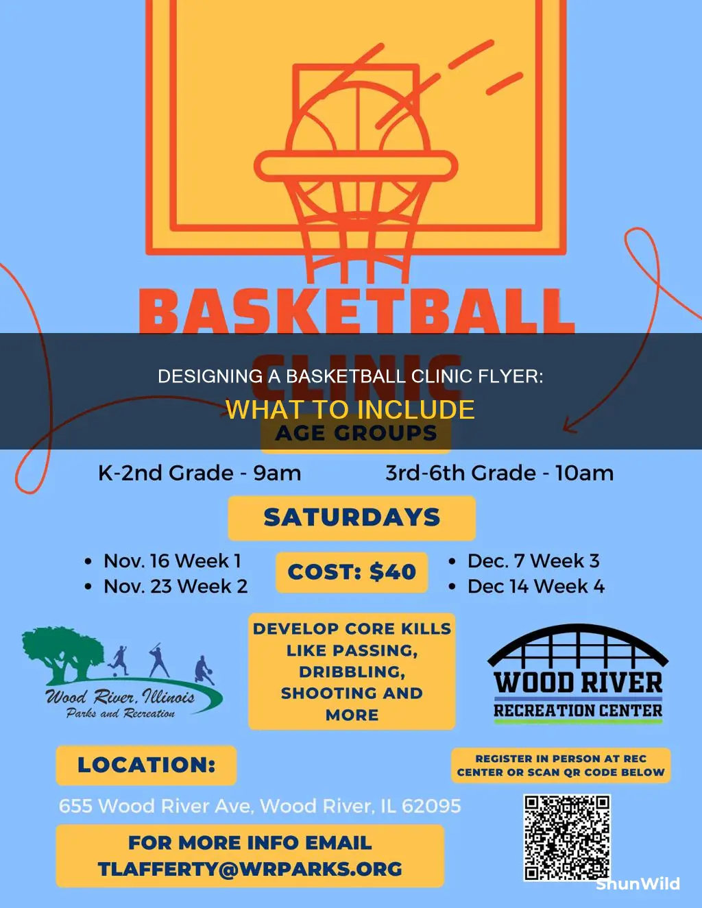 what a basketball clinic flyer looks like