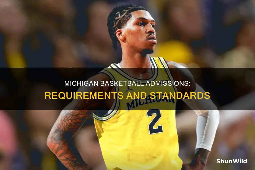 what are admissions requirements for michigan basketball