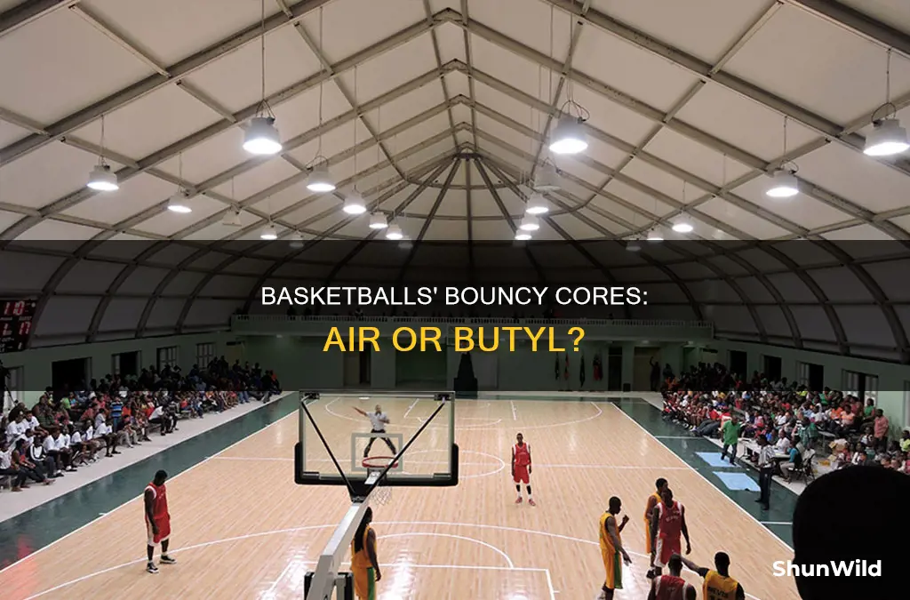 what are basketballs filled with