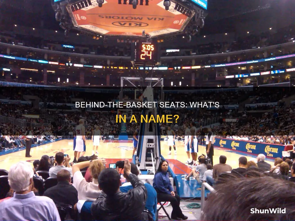 what are behind the goal seats called in basketball