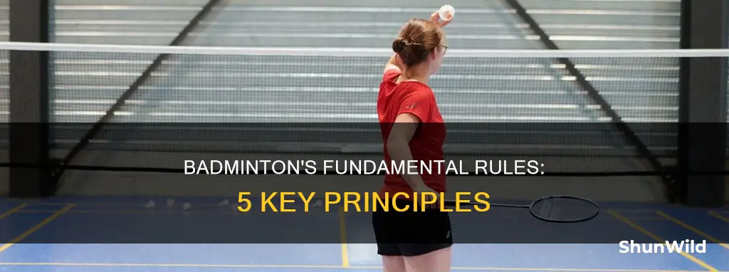 what are five fundamental rules of badminton
