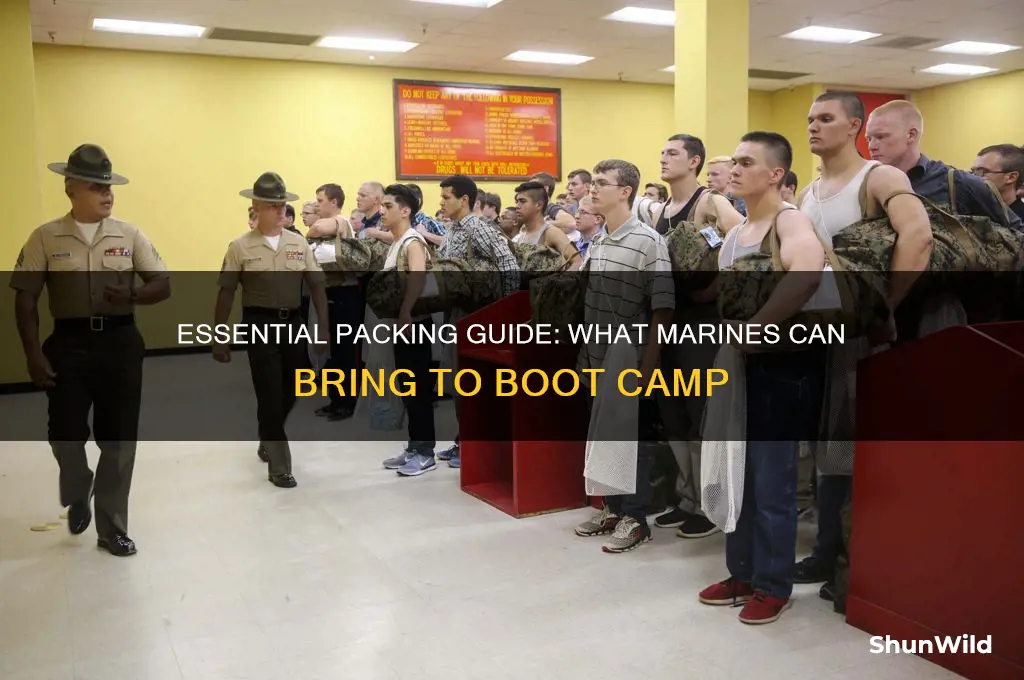 what are marines allowed to take to boot camp