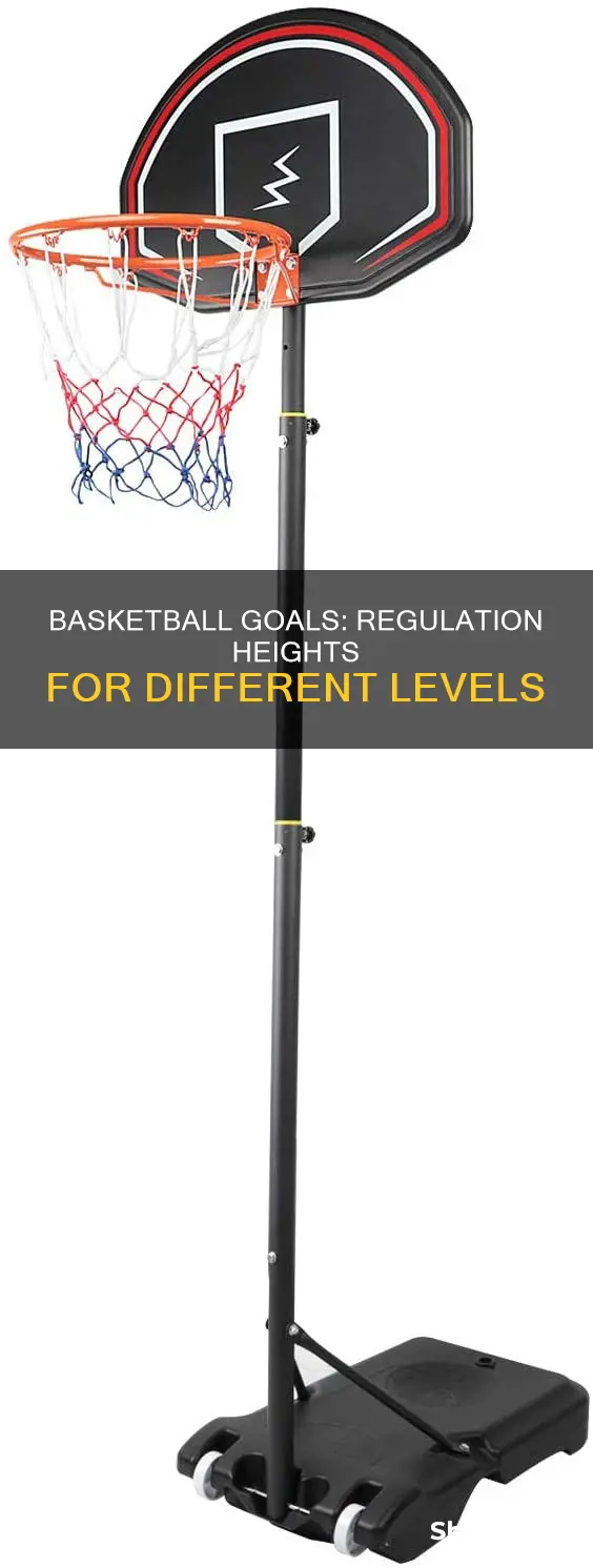 what are regulation height for basketball goals