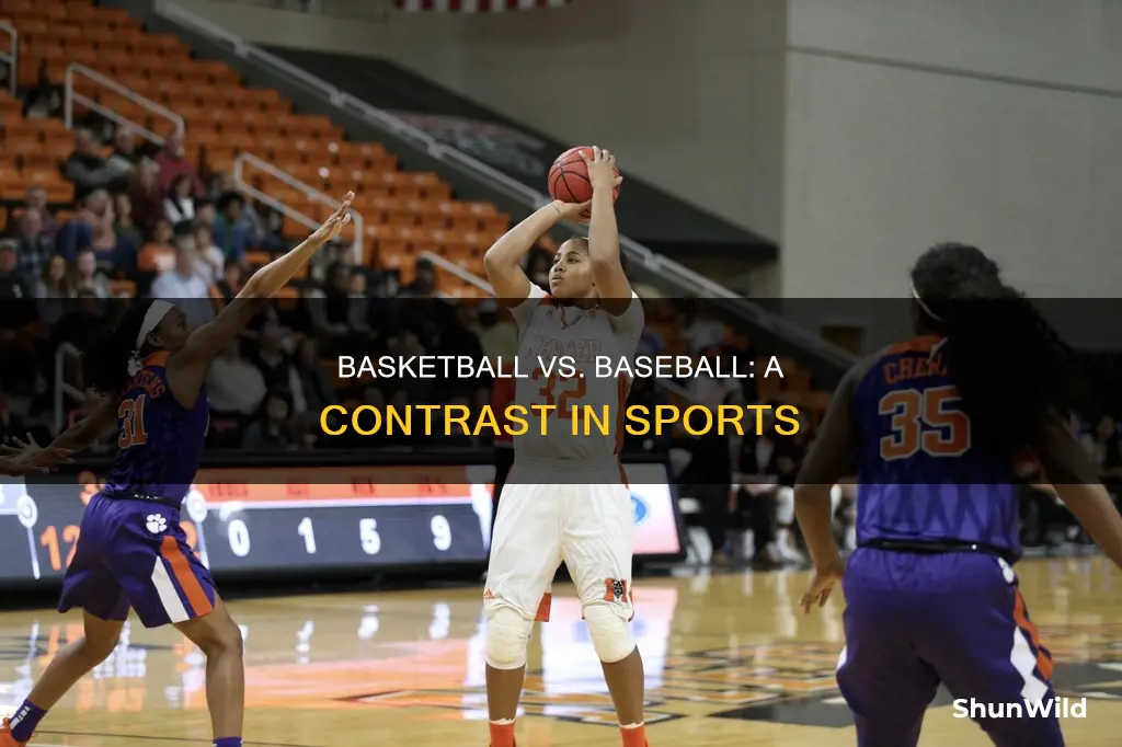 what are some differences between basketball and baseball