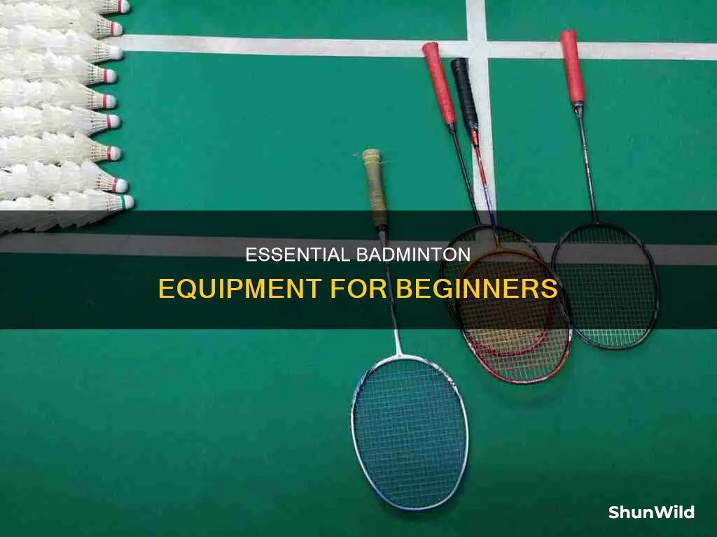 what are the 5 equipment in badminton