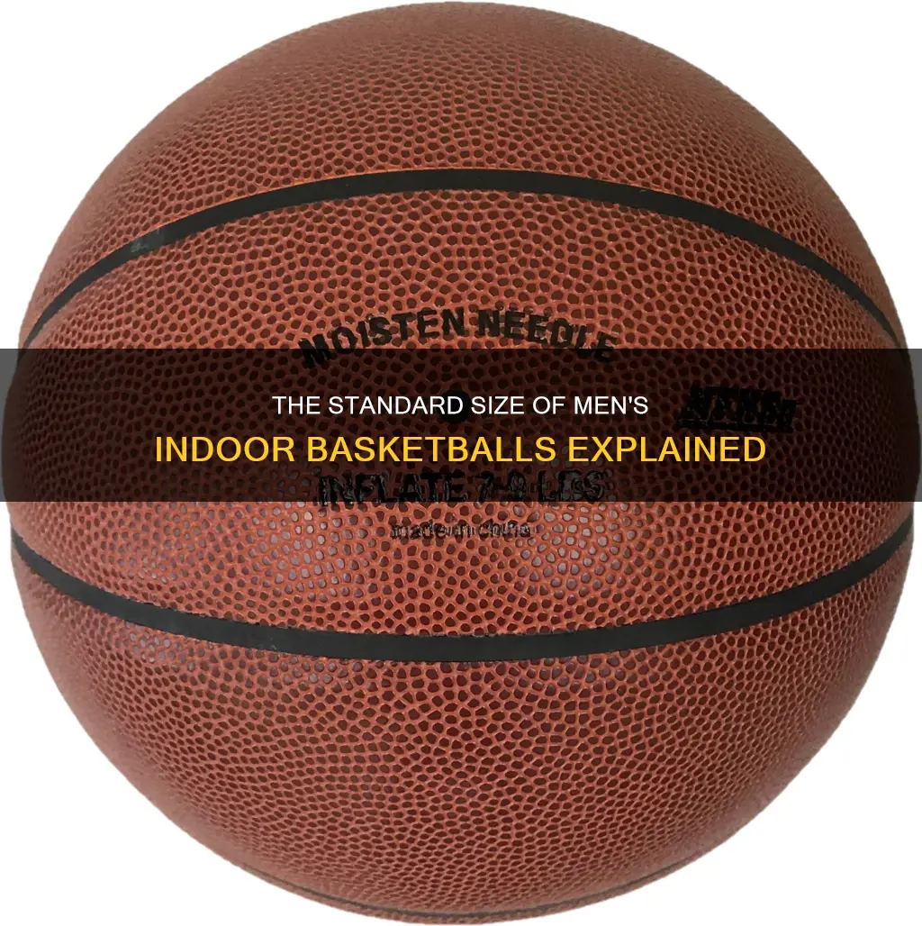 what are the actual sizes of a mens indoor basketball
