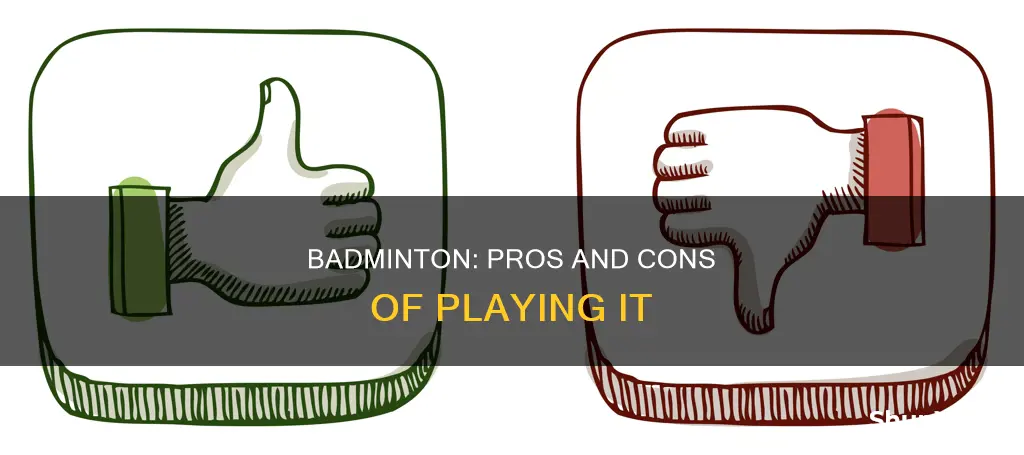 what are the advantages and disadvantages of badminton