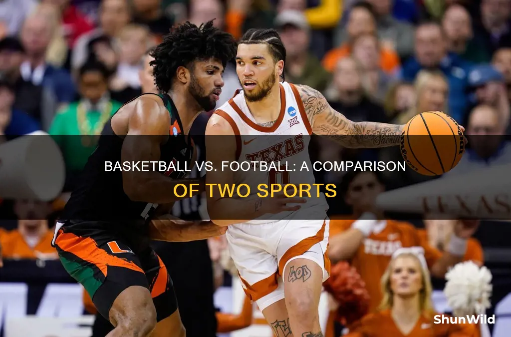 what are the differences between basketball and football
