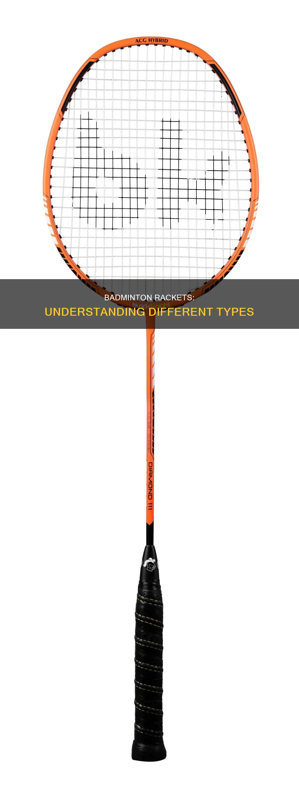 what are the different types of badminton rackets
