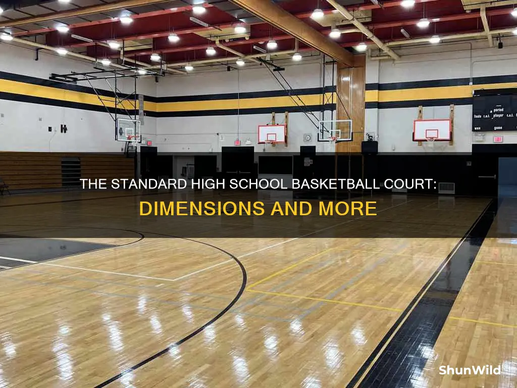 what are the dimensions of a high school basketball gymnasium
