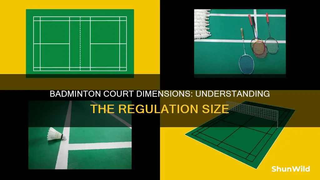 what are the dimensions of a regulation badminton court