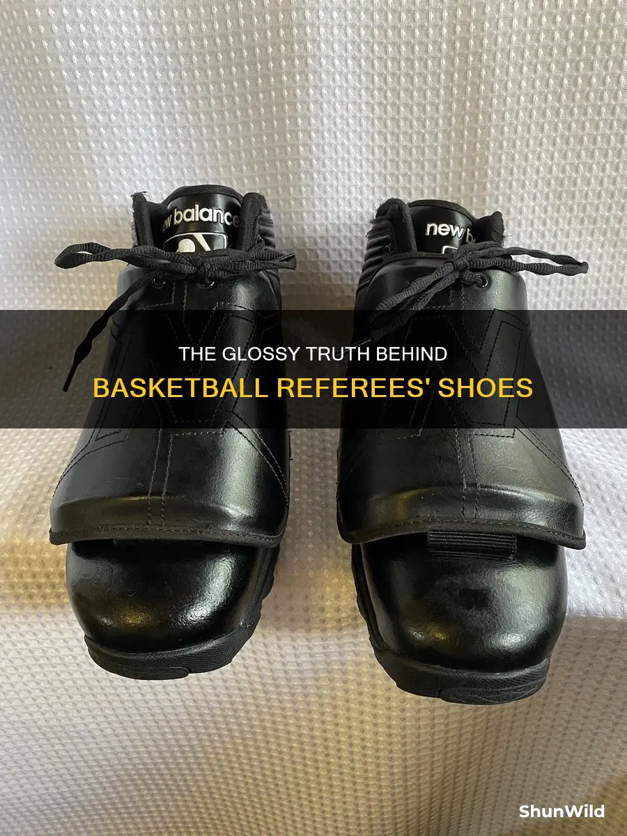 what are the high gloss shoes basketball referees wear