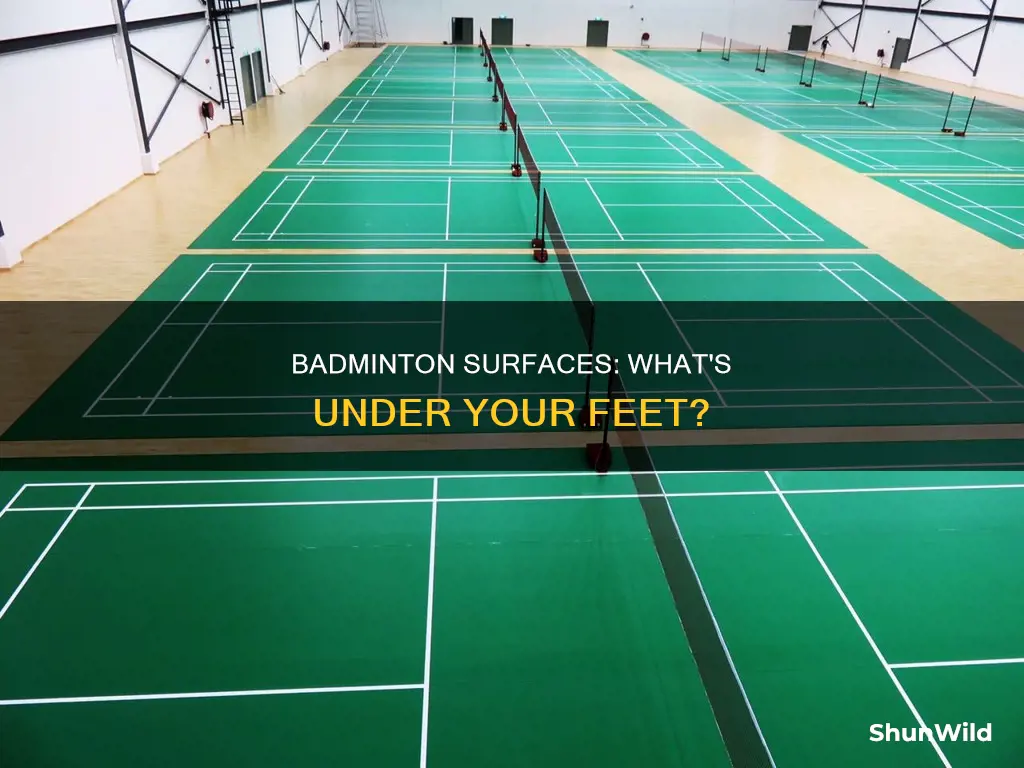 what are the playing surfaces in badminton