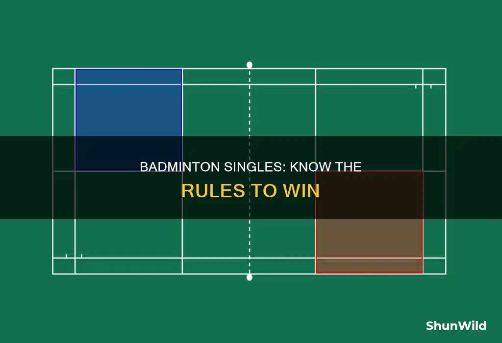 what are the rules for singles badminton
