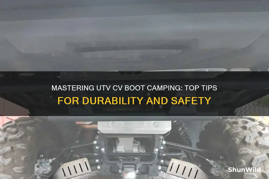 what best way to camp cv boot on my utv