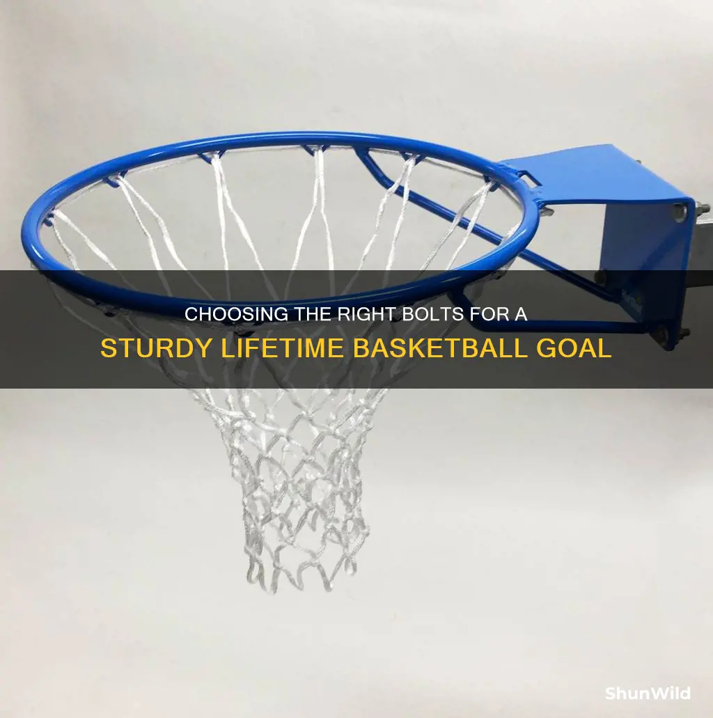 what bolts to use for lifetime basketball goal