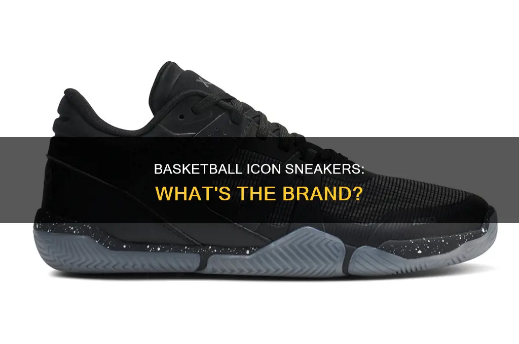 what brand of sneakers has a man with a basketball