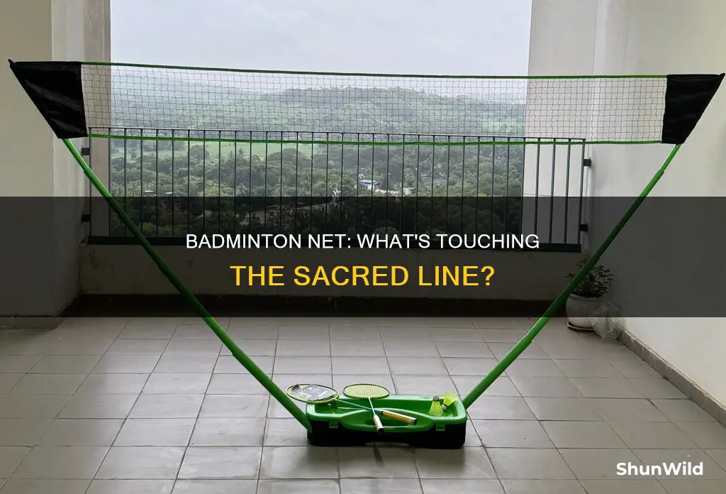 what can touch a badminton net