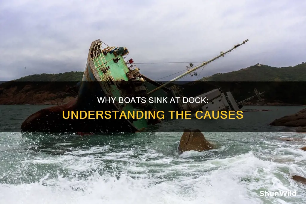 what causes a boat to sink at dock