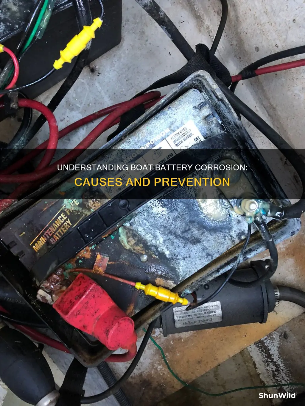 what causes corrosion on boat battery