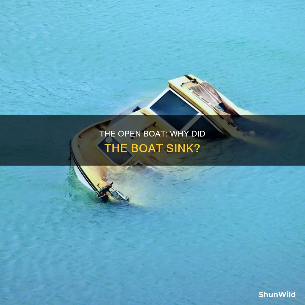 what causes the boat to sink in the open boat