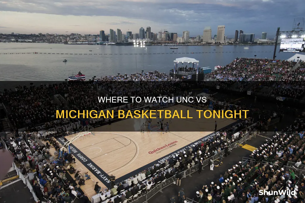 what channel is unc michigan basketball on tonight