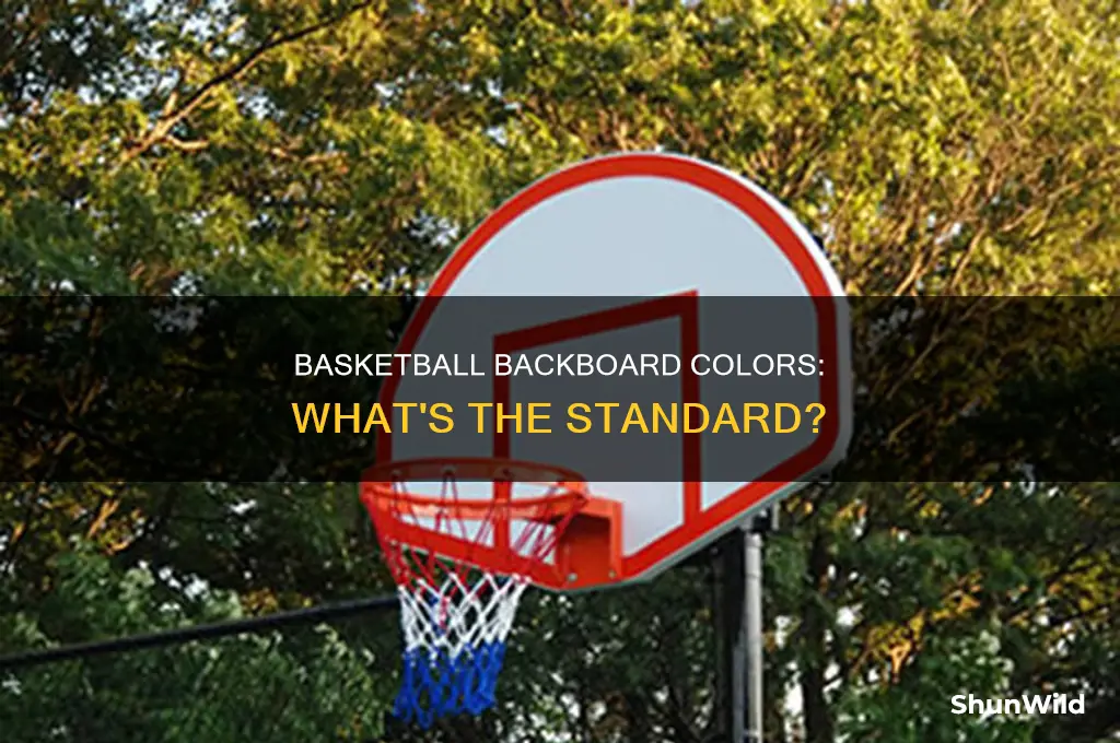 what color is a basketball backboard