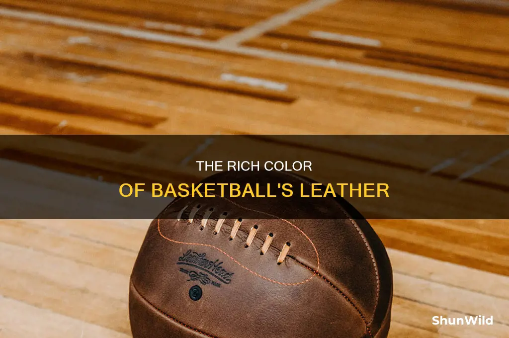 what color is the leather of the basketball
