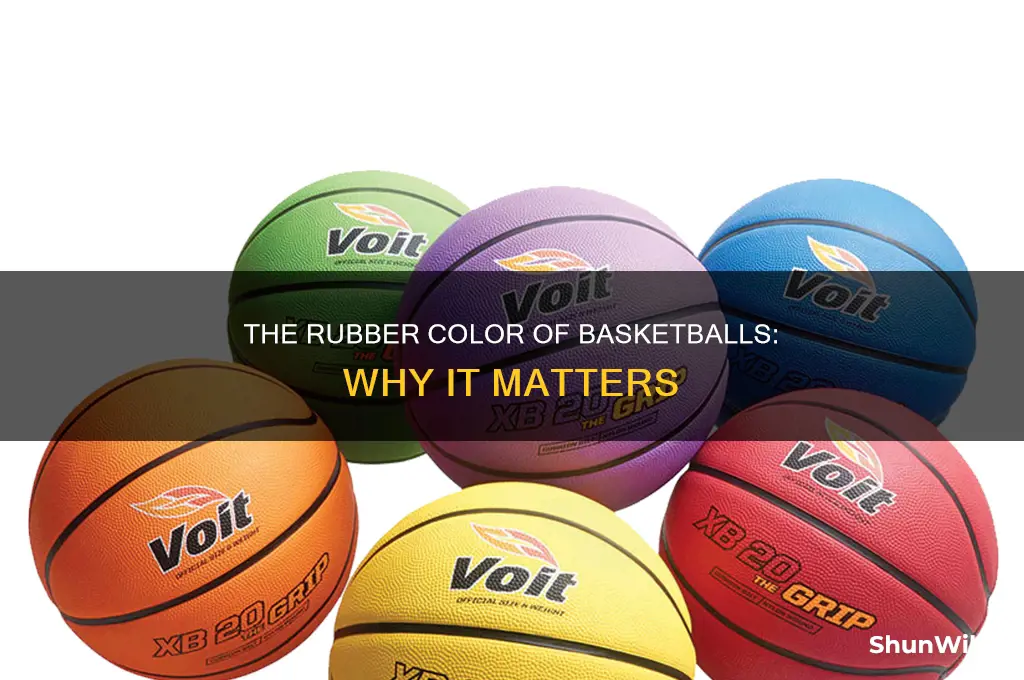 what color is the rubber of a basketball