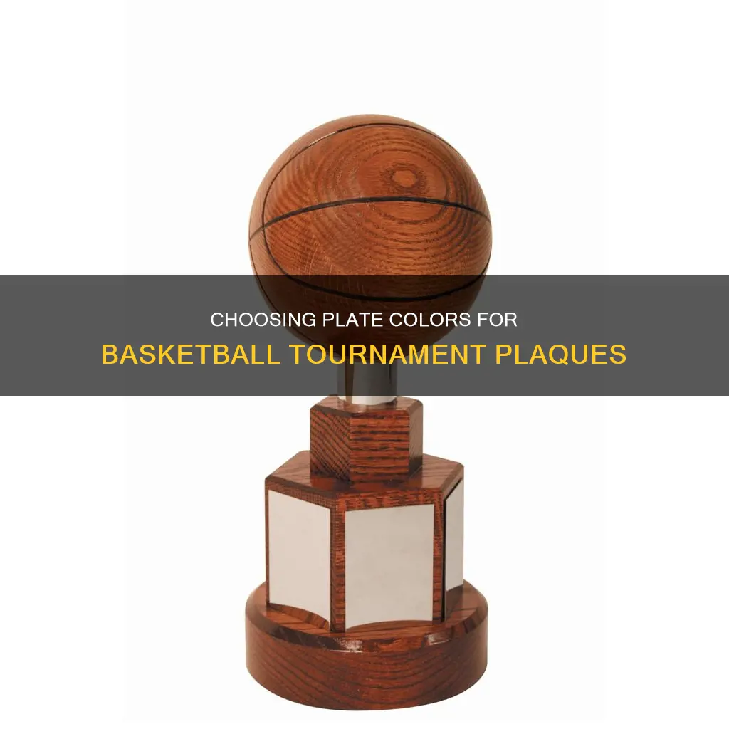 what color of plates to use on basketball tournament plaques
