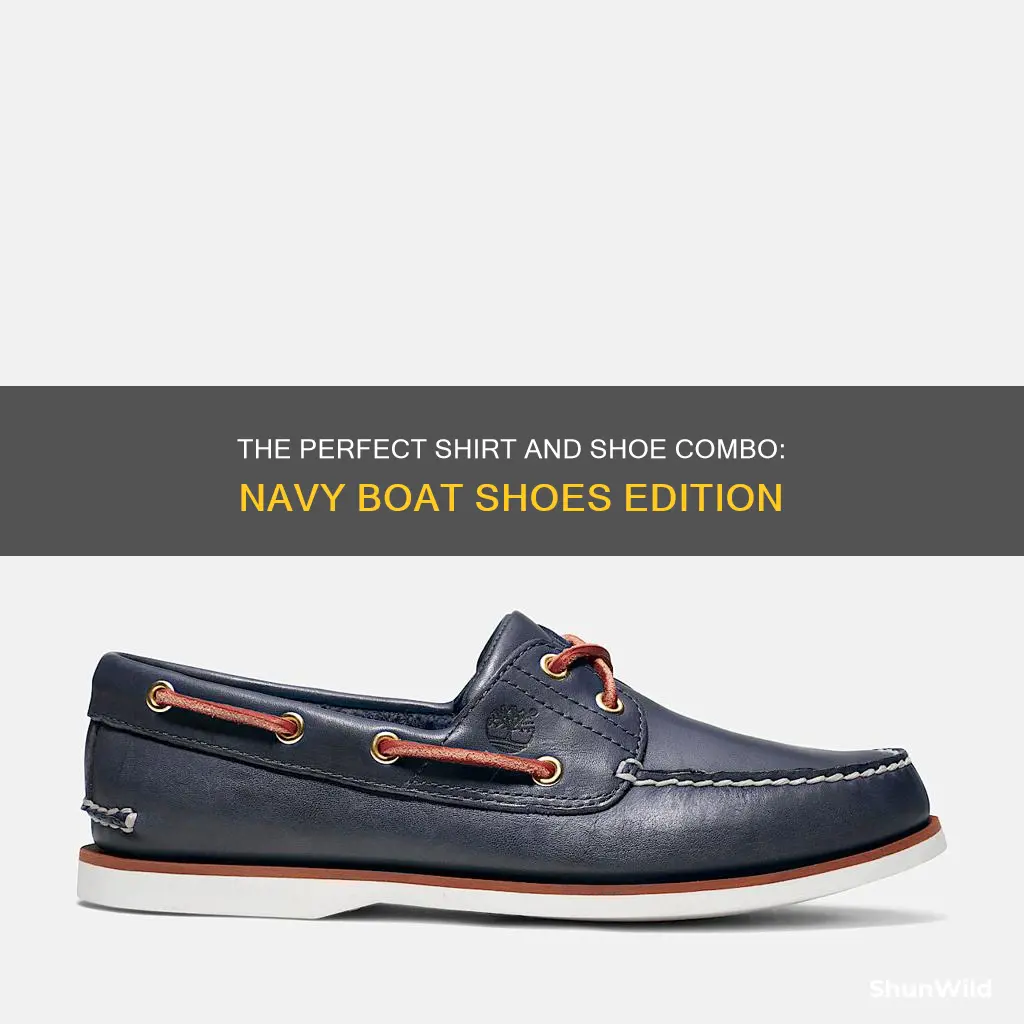 what color shirt with navy boat shoes