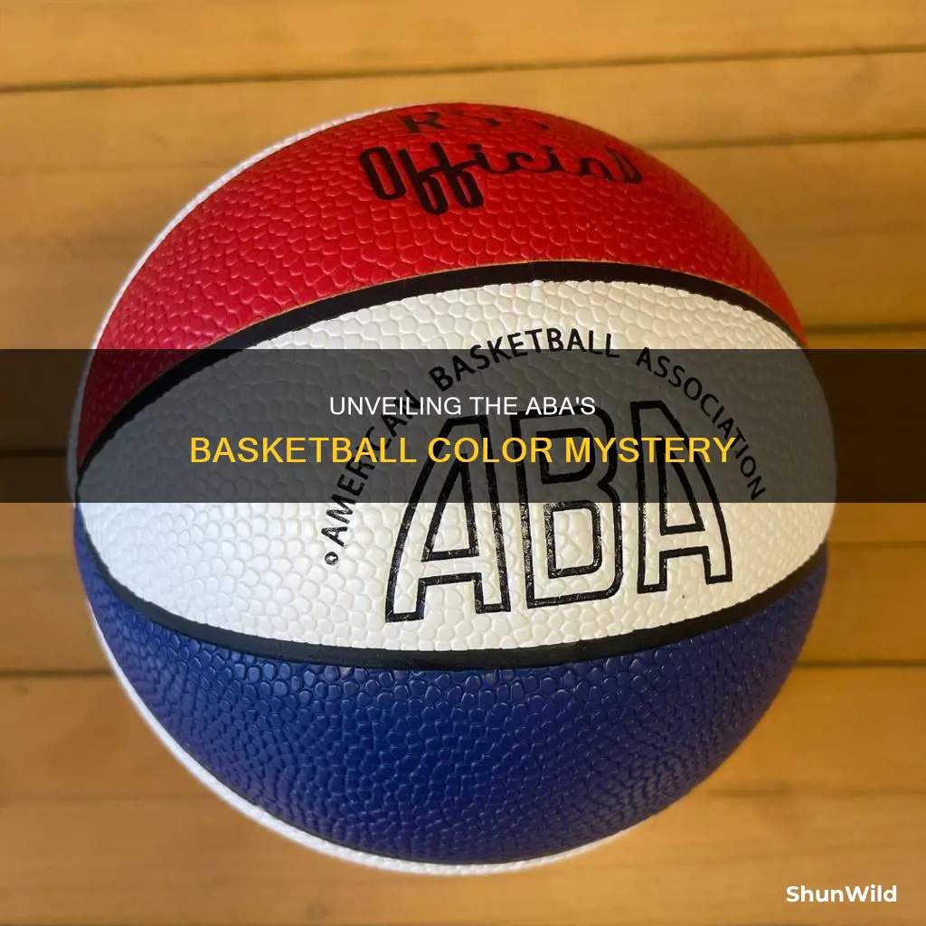 what color were the basketballs used in the aba