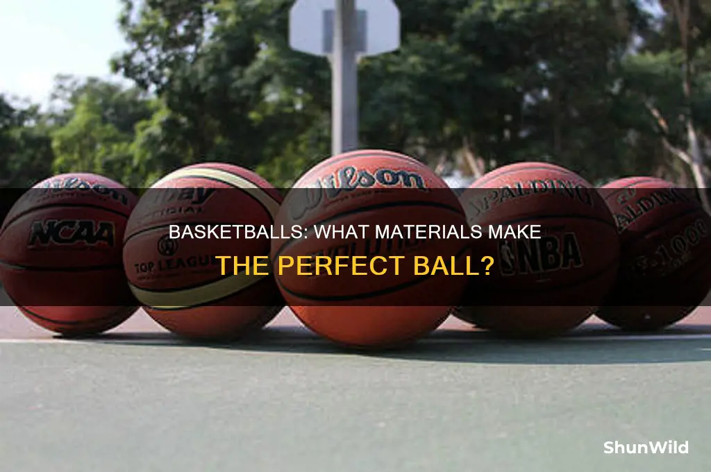 what compewn are basketball ball made from