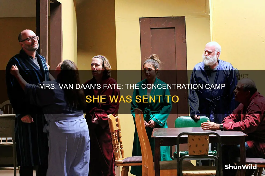 what concentration camp was mrs van daan sent to