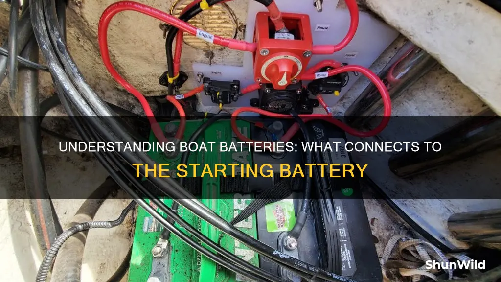 what connects to starting battery on boat