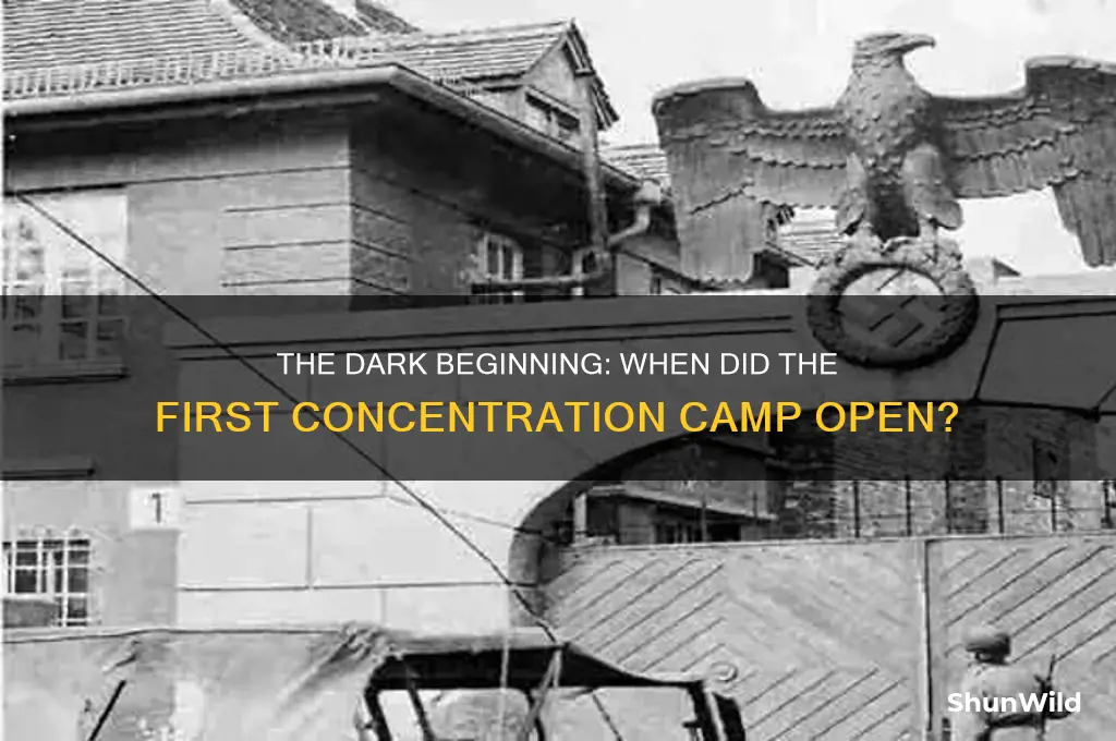 what day did the first concentration camp open