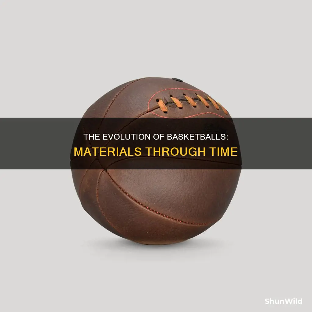 what did basketballs used to be made of