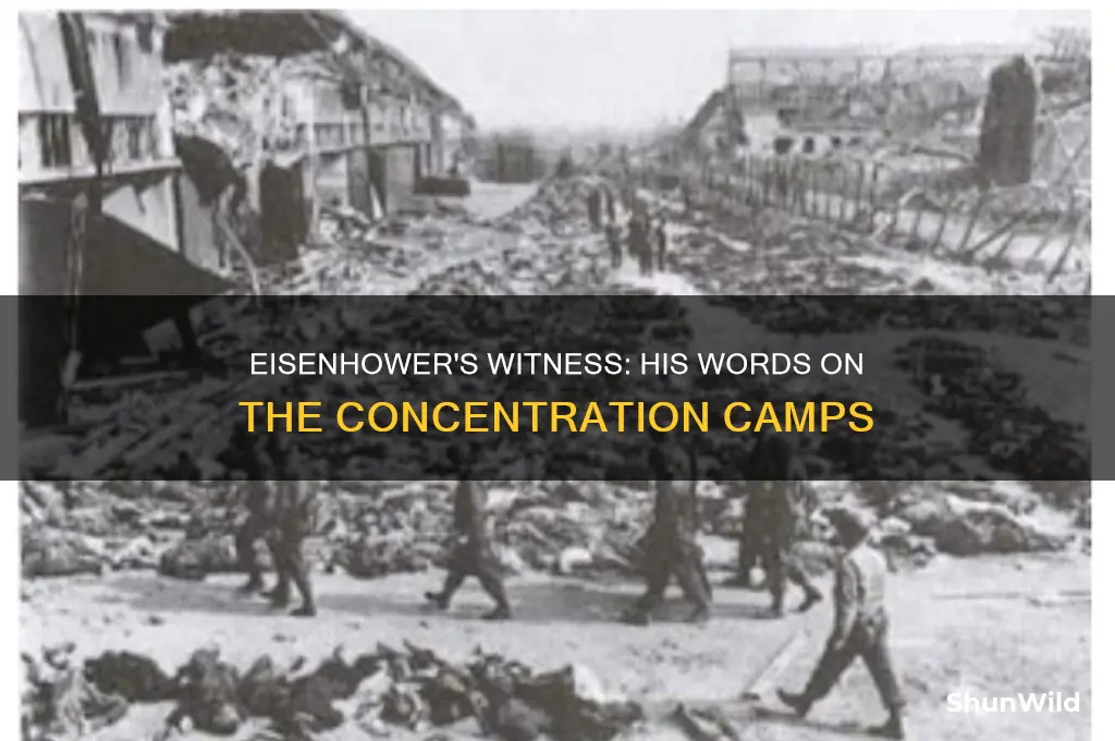 what did eisenhower have to say about the concentration camps