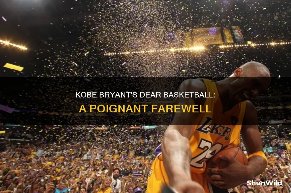 what did kobe bryant say in his dear basketball