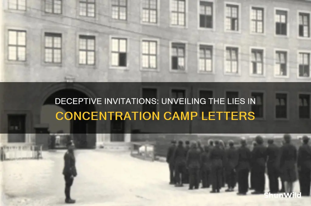 what did letters say when inviting families to concentration camps