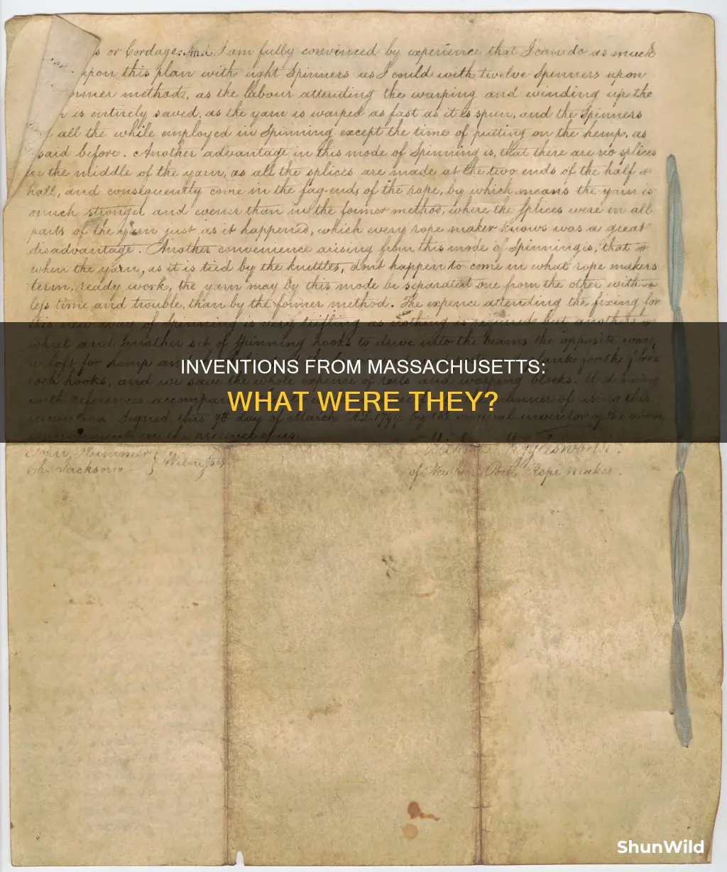 what did massachusetts invent